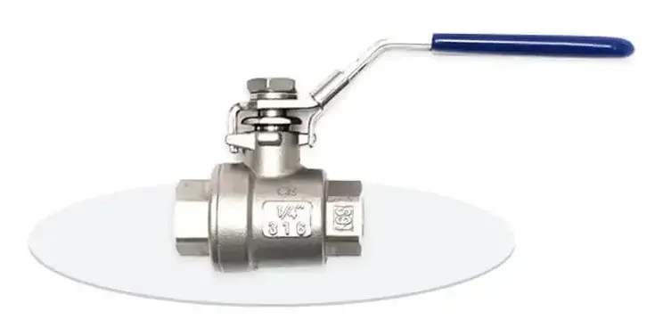 urwany zawór kulowy na gwincie